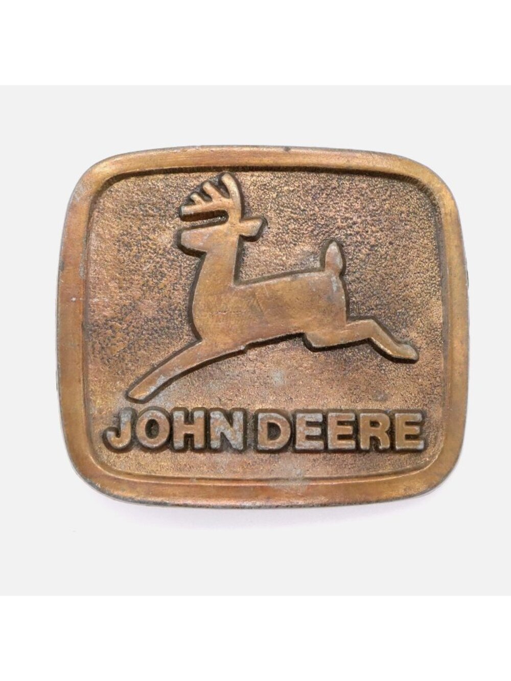 Vintage John Deere Belt Buckle Two Legged Running Leaping Deer